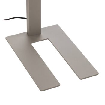Kancelárska stojacia lampa Prios LED Taronis, strieborná, 195 cm, stmievateľná