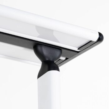 Kancelárska stojacia lampa Prios Zyair LED, biela 59,7 cm