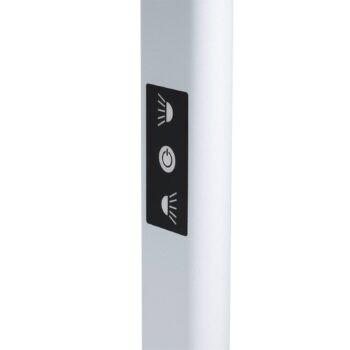 Kancelárska stojacia lampa Prios Zyair LED, strieborná 59,7 cm