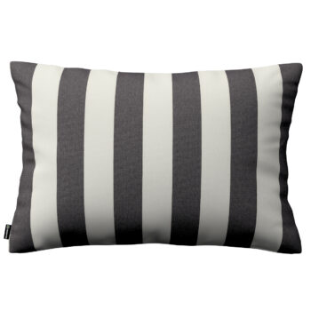 Karin - jednoduchá obliečka, 60x40cm, biało-grafitowe pionowe pasy, 60 x 40 cm, Quadro, 143-92