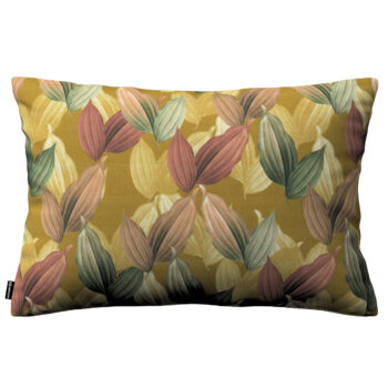 Karin - jednoduchá obliečka, 60x40cm, farebné lístie na horčicovom podklade, 47 x 28 cm, Abigail, 143-22