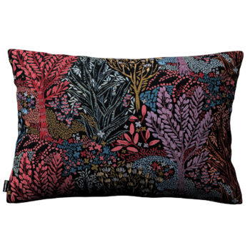 Karin - jednoduchá obliečka, 60x40cm, farebný kvetinový motív na čiernom pozadí, 47 x 28 cm, Intenso Premium, 144-26