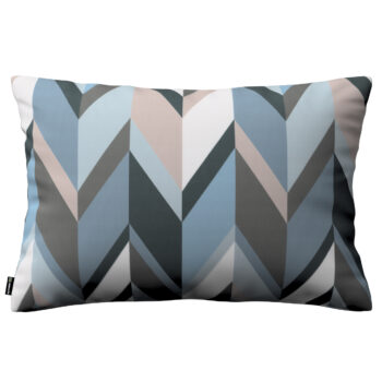 Karin - jednoduchá obliečka, 60x40cm, geometrické vzory v modrej a béžovej farbe, 47 x 28 cm, Vintage 70's, 143-54