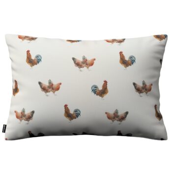 Karin - jednoduchá obliečka, 60x40cm, hnedé kohúty na krémovom podklade, 60 x 40 cm, Flowers, 141-80