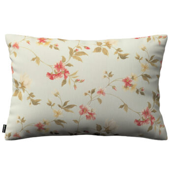 Karin - jednoduchá obliečka, 60x40cm, jemné ružovozelené kvety na zelenkavomodrom podklade, 60 x 40 cm, Londres, 143-89