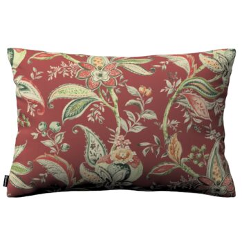 Karin - jednoduchá obliečka, 60x40cm, kvetinové vzory na pozadí z tehlovo-červenom podklade, 60 x 40 cm, Gardenia, 142-12