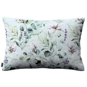 Karin - jednoduchá obliečka, 60x40cm, magnólie na mätovom podklade, 60 x 40 cm, Flowers, 143-66