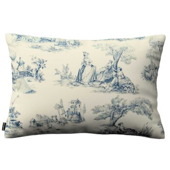 Karin - jednoduchá obliečka, 60x40cm, modrý vzor na svetlobéžovom podklade, 60 x 40 cm, Avinon, 132-66