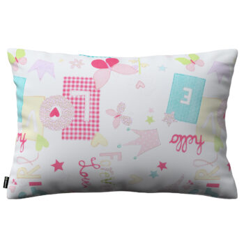 Karin - jednoduchá obliečka, 60x40cm, pastelové vzory na bielom podklade, 60 x 40 cm, Výpredaj, 141-51