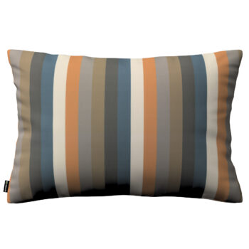 Karin - jednoduchá obliečka, 60x40cm, pásy v odtieňoch červeno-hnedo-modrých farbách, 47 x 28 cm, Vintage 70's, 143-58