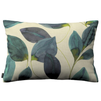 Karin - jednoduchá obliečka, 60x40cm, smaragdovo - zelené listy s fialovým nádychom na plátne, 60 x 40 cm, Abigail, 143-15