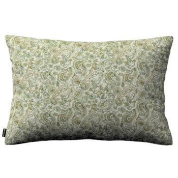 Karin - jednoduchá obliečka, 60x40cm, zeleno - pomarančové vzory na béžovom podklade, 47 x 28 cm, Flowers, 143-68