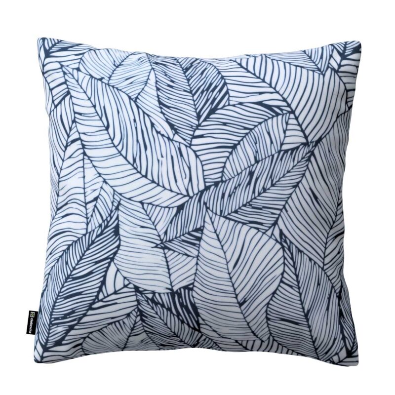 Karin - jednoduchá obliečka, Hvid med mørkeblå, 50 x 50 cm, Velvet, 704-34 Karin - jednoduchá obliečka, Hvid med mørkeblå, 50 x 50 cm, Velvet, 704-34