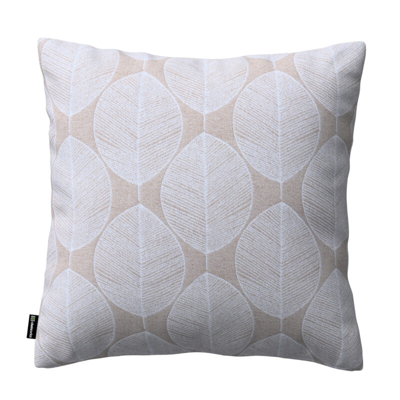 Karin - jednoduchá obliečka, biele listy na béžovom podklade , 43 x 43 cm, Sunny, 143-85 Karin - jednoduchá obliečka, biele listy na béžovom podklade , 43 x 43 cm, Sunny, 143-85