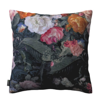 Karin - jednoduchá obliečka, farebné kvety na tmavom pozadí, 50 x 50 cm, Gardenia, 161-02