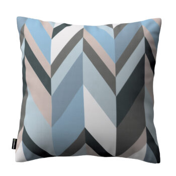 Karin - jednoduchá obliečka, geometrické vzory v modrej a béžovej farbe, 60 x 60 cm, Vintage 70's, 143-54