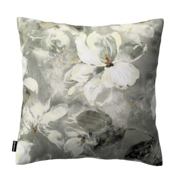 Karin - jednoduchá obliečka, grå-hvid, 50 x 50 cm, Velvet, 184-24