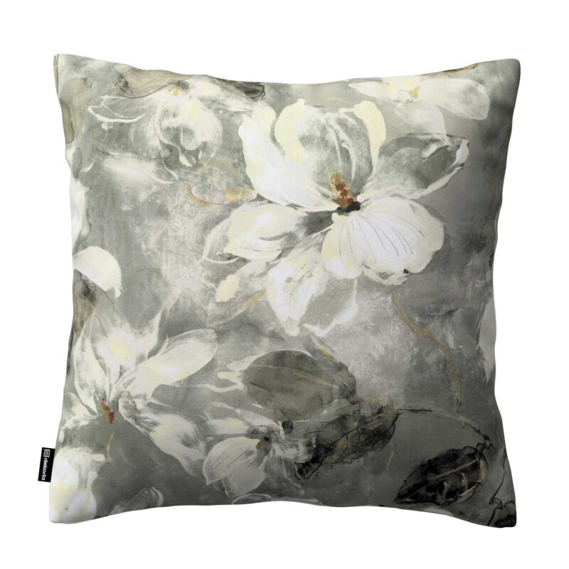 Karin - jednoduchá obliečka, grå-hvid, 50 x 50 cm, Velvet, 184-24 Karin - jednoduchá obliečka, grå-hvid, 50 x 50 cm, Velvet, 184-24