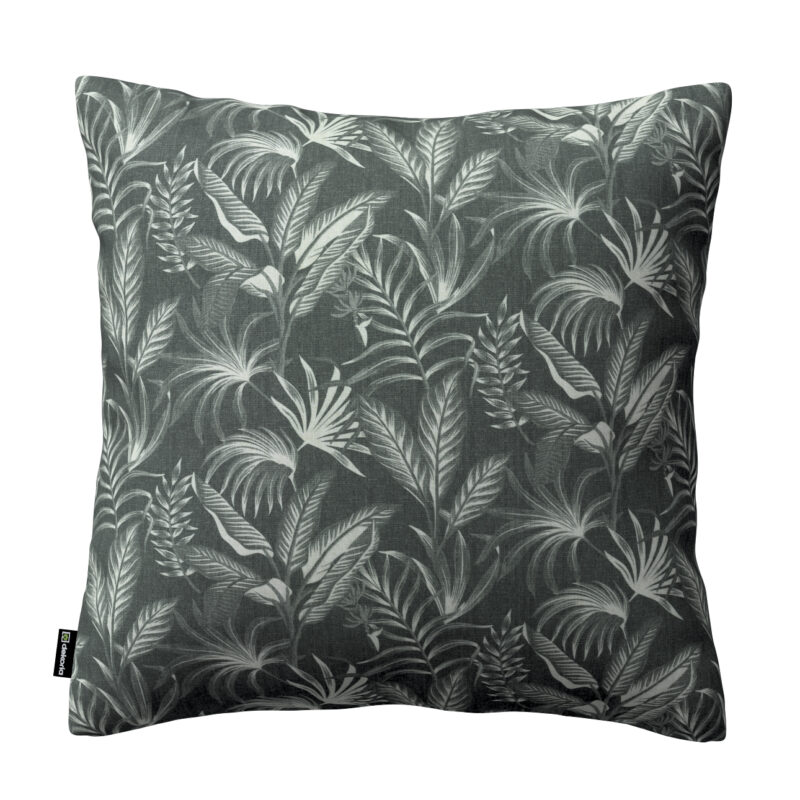 Karin - jednoduchá obliečka, listy na čiernom podklade, 43 x 43 cm, Flowers, 143-73 Karin - jednoduchá obliečka, listy na čiernom podklade, 43 x 43 cm, Flowers, 143-73