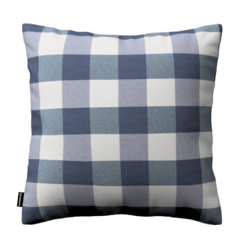 Karin - jednoduchá obliečka, modro - biele veľké káro, 50 x 50 cm, Quadro, 136-03