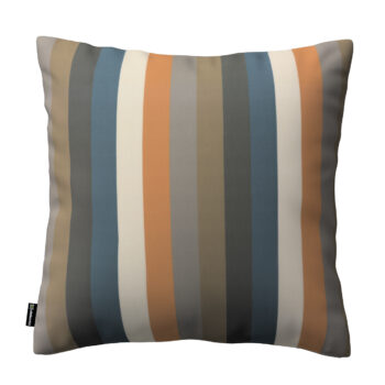 Karin - jednoduchá obliečka, pásy v odtieňoch červeno-hnedo-modrých farbách, 50 x 50 cm, Vintage 70's, 143-58