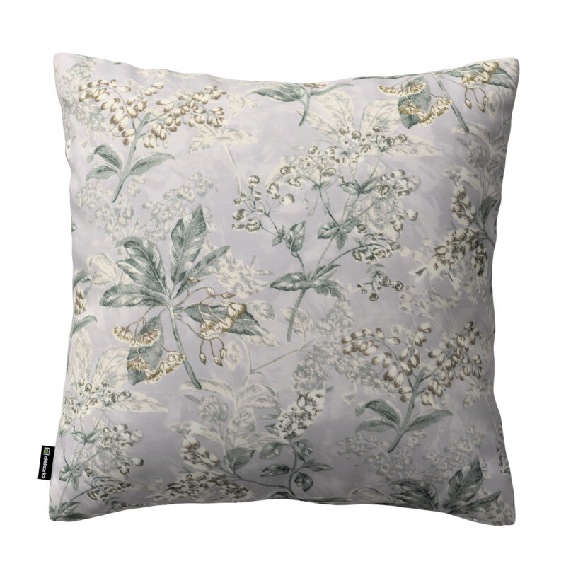 Karin - jednoduchá obliečka, sivo - béžové rastliny na sivom podklade, 43 x 43 cm, Londres, 143-37 Karin - jednoduchá obliečka, sivo - béžové rastliny na sivom podklade, 43 x 43 cm, Londres, 143-37