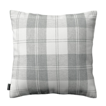 Karin - jednoduchá obliečka, sivo - biele káro, 60 x 60 cm, Edinburg, 115-79