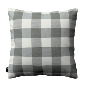 Karin - jednoduchá obliečka, sivo-biele veľké káro, 50 x 50 cm, Quadro, 136-13
