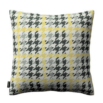 Karin - jednoduchá obliečka, žlto - čierne pepito, 60 x 60 cm, Výpredaj, 137-79