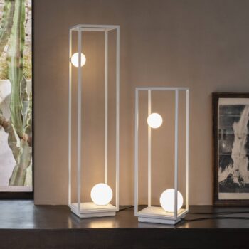 Karman Abachina stojaca LED lampa IP65 70cm biela