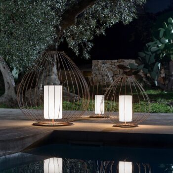 Karman Cell klietková stojaca lampa bronz Ø55 cm