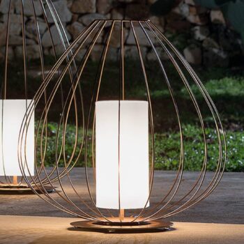 Karman Cell stojaca lampa s klietkou Ø57 cm bronz