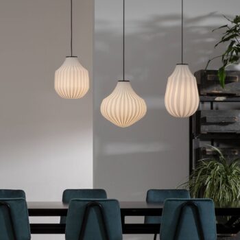 Karman Circus závesná lampa 32 cm, z bieleho skla