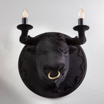 Karman Corrado nástenné svetlo čierna zamat keram.