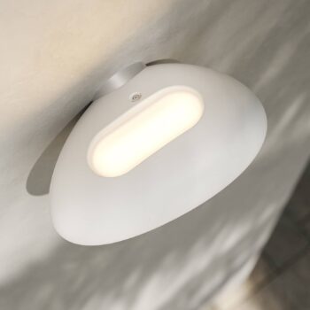 Karman LED vonkajšie nástenné svietidlo Flò biela 16 x 12 cm umelá živica IP55