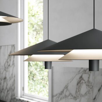 Karman LED závesné svietidlo ASSO, čierne, kov, Ø 42 cm