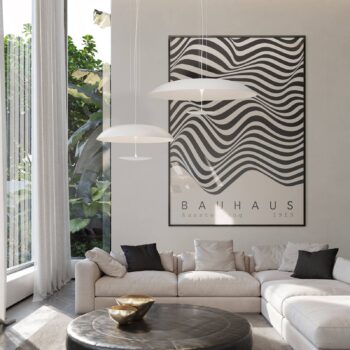 Karman LED závesné svietidlo BLANCO, Ø 60 cm, biela, kov