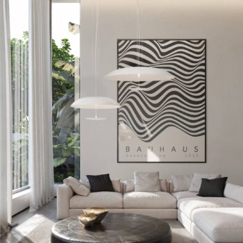 Karman LED závesné svietidlo BLANCO, Ø 92 cm, biela, kov