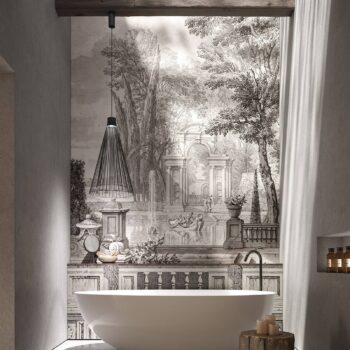Karman LED závesné svietidlo Ikonika, čierne, Ø 40 cm, IP55