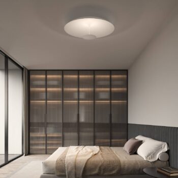 Karman stropné LED svetlo BLANCO, Ø 60 cm, biela, kov