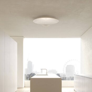 Karman stropné LED svetlo BLANCO, Ø 92 cm, biela, kov