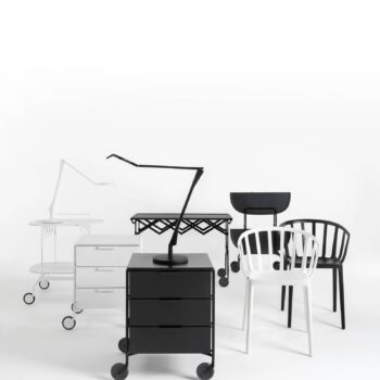 Kartell Aledin Tec stolná LED lampa, čierna