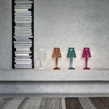 Kartell Big Battery - Stolová lampa IP54, svetlomodrá