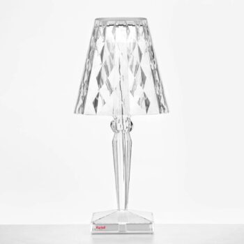 Kartell Big Battery stolná lampa IP54, priehľadná
