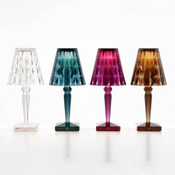 Kartell Big Battery stolná lampa IP54, priehľadná