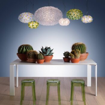 Kartell Bloom S1 závesné LED svietidlo G9, mätová