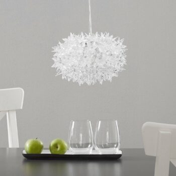 Kartell Bloom S2 závesné LED svietidlo, priehľadné