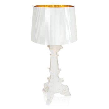 Kartell Bourgie stolová LED lampa E14, biela/zlatá