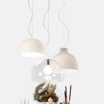 Kartell FL/Y závesné LED svietidlo, lesklé biele
