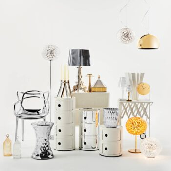 Kartell FL/Y závesné LED svietidlo, lesklé zlato
